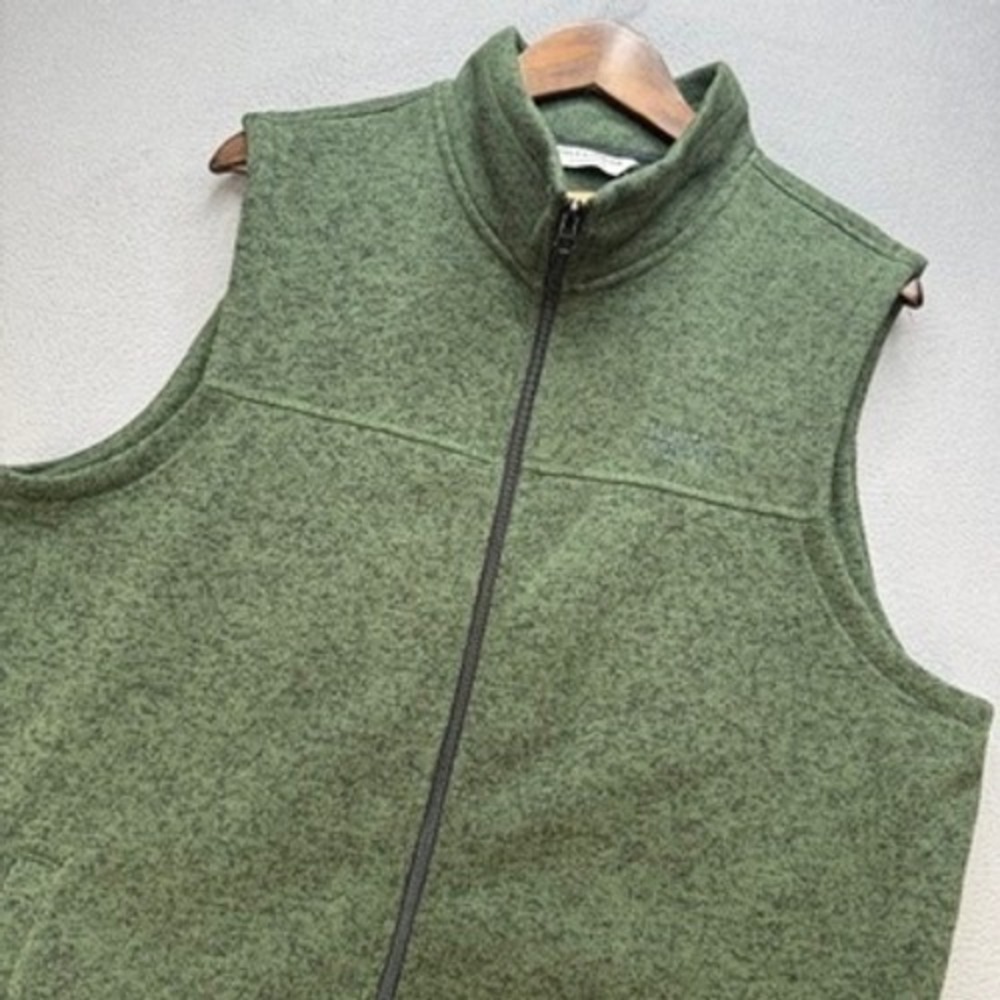 Field & Stream Sweater Fleece Vest Full Zip L Duffel Bag Hthr Green Outdoor NWT